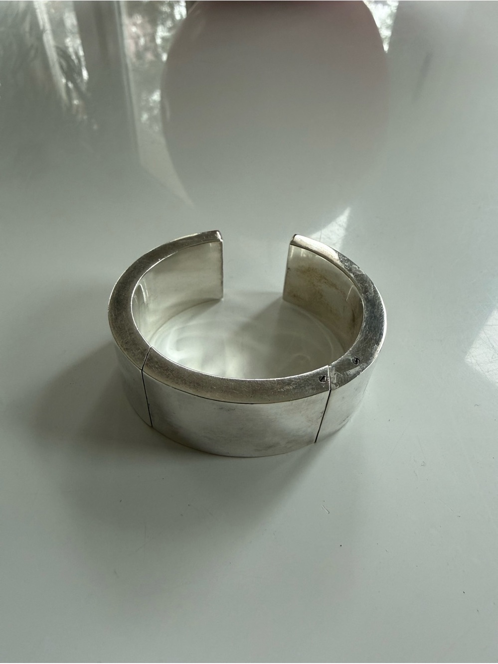 Calvin Klein Sterling Silver Cuff Bracelet Rare Vintage 1990s.  66 grams total.